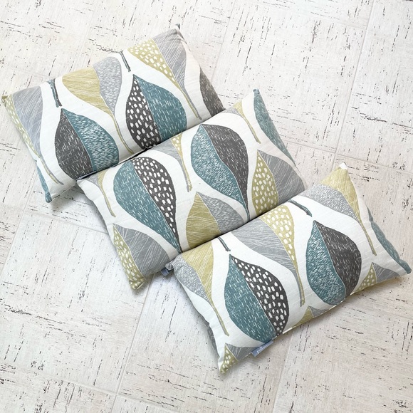 Pillow Perfect | Accents | Lot 3 Leaf Print Lumbar Throw Sofa Bed
